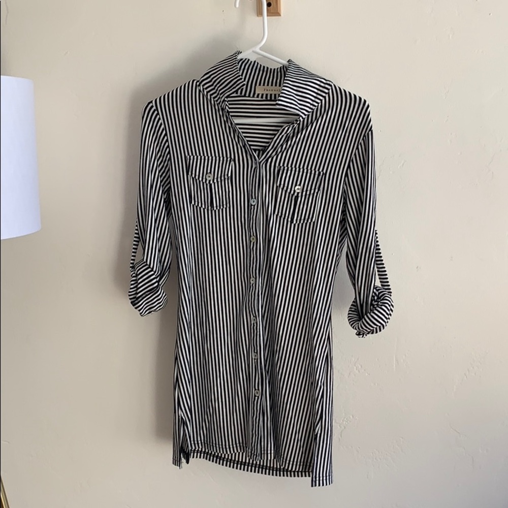 Stretchy, Striped Blouse/Tunic